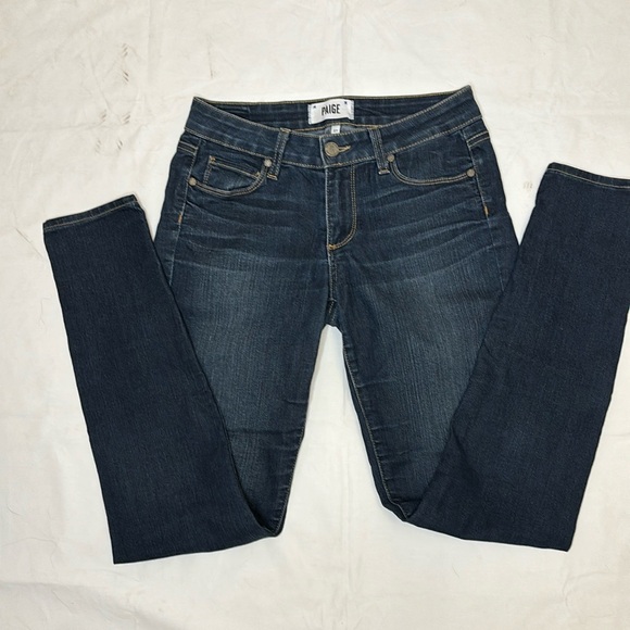 Jeans Skinny Paige Verdugo - Taille 28, Dark Wash, Longueur Cheville - Occasion Très Bon état